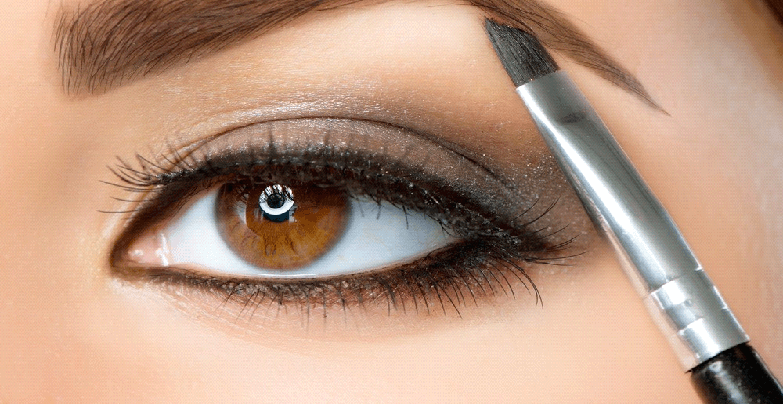 shape your eyebrows with make up
