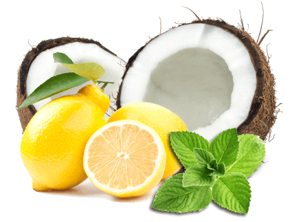 Coconut oil and Lemon juice